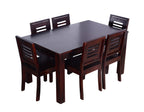 Js Home Décor Sheesham Wood Dining Table with 6 Chairs (Mahogany Finish, Brown)