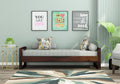 STRATA FURNITURE Sheesham Wood 3 Seater Diwan Bed For Bedroom Living Room (Walnut Finish), Single
