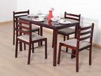 STRATA FURNITURE Sheesham Wooden Dining Table 4 Seater for Living Room 5 Piece Wooden Dining Room Sets with Chair for Home Kitchen Living Room Furniture (Brown Finish)