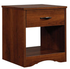 STRATA FURNITURE Sheesham Wood Bedside Table with Drawer and Shelf Storage Wooden Night Stand for Bedroom Living Room Home (Honey Teak Brown Finish)