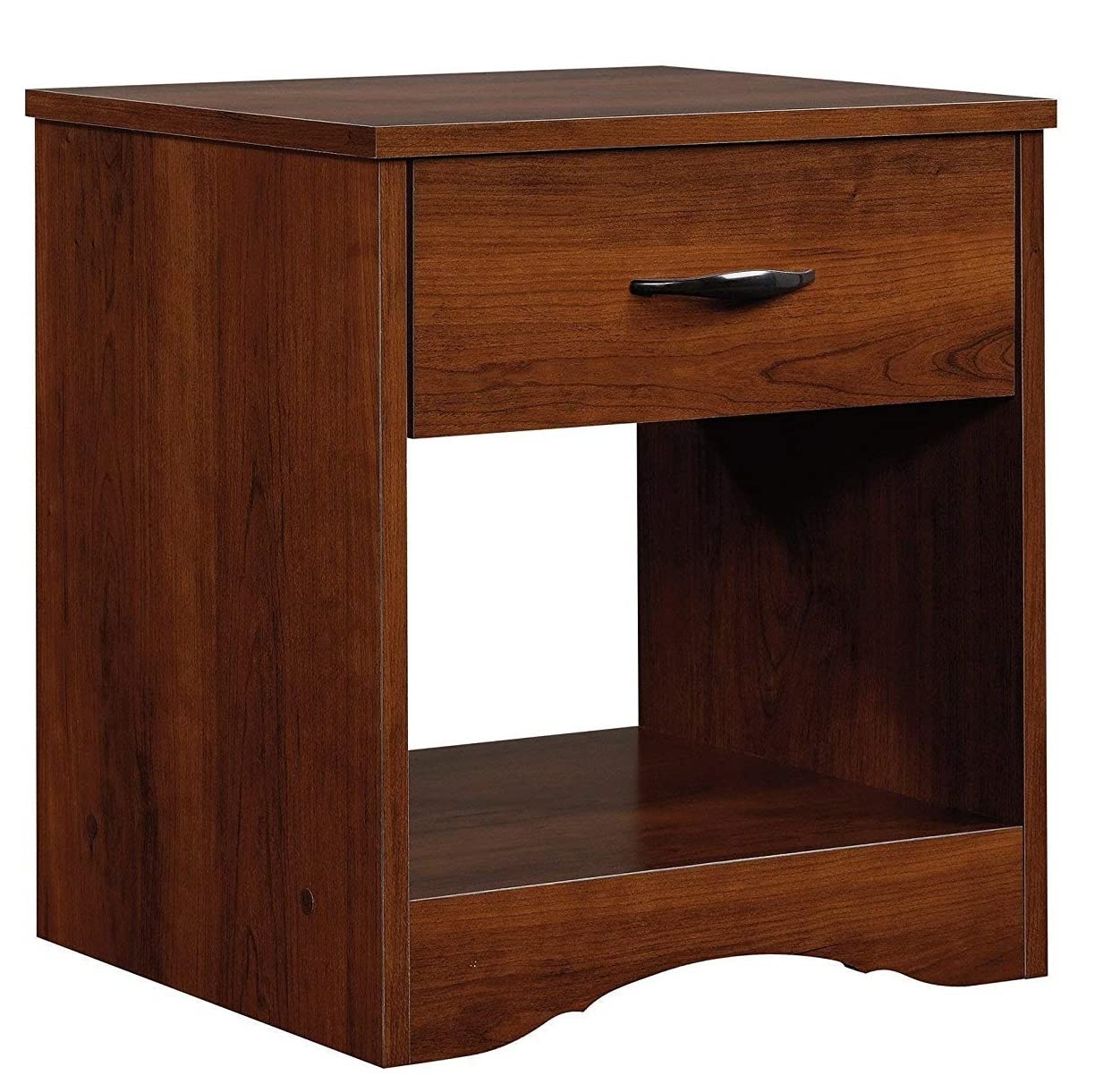 STRATA FURNITURE Sheesham Wood Bedside Table with Drawer and Shelf Storage Wooden Night Stand for Bedroom Living Room Home (Honey Teak Brown Finish)