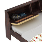STRATA FURNITURE Sheesham Wood King Size Double Bed Without Storage Wooden Palang Cot for Bedroom Living Room Furniture (Walnut Finish)