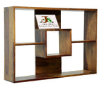 Strata Furniture Sheesham Wood Wall Shelf for Living Room | Floating Wall Shelves | Brown