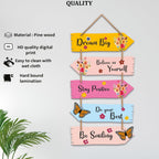 STRATA FURNITURE MDF Wall Hanging for Living Room, Bedroom, Office | 3mm Sheet | HD Quality Print | Laser Cut Design (Multicolor)