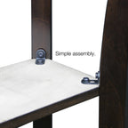 STRATA Furniture Solid Sheesham Wood Curve Legs Console Table with Shelf Storage for Living Room Bedroom Hall Kitchen Home Wooden Entryway Tables Furniture (Brown Finish)