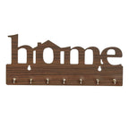 STRATA FURNITURE Wooden Home Key Holder for Living Room Bedroom Home Wall Decor Stylish Holder Solid Wood Wall Mounted Key Holder Stand (Brown Finish)