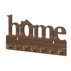 STRATA FURNITURE Wooden Home Key Holder for Living Room Bedroom Home Wall Decor Stylish Holder Solid Wood Wall Mounted Key Holder Stand (Brown Finish)