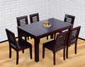 Js Home Décor Sheesham Wood Dining Table with 6 Chairs (Mahogany Finish, Brown)
