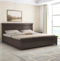 STRATA FURNITURE Solid Sheesham Wood Queen Size Bed with Box Storage | Wooden Double Bed Cot Palang Furniture for Bedroom Living Room and Home (Honey Finish)