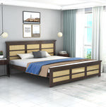 STRATA FURNITURE Solid Sheesham Wood Queen Size Bed Without Storage for Bedroom Living Room Home Wooden Headboard Cot Double Bed Palang Furniture (Walnut Finish)