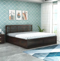 STRATA FURNITURE Sheesham Wood King Size Bed with Box Storage and Headboard for Bedroom Living Room Home Wooden Double Bed Cot Palang Furniture (Walnut Finish)