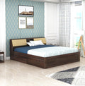 STRATA FURNITURE Sheesham Wood Queen Size Bed with Drawer Storage Solid Wood Double Bed Palang Wooden Bed for Bedroom Living Room Furniture (Walnut Finish)