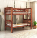 STRATA FURNITURE Sheesham Wood Bunk Bed Without Storage Wooden Double Bed Bed Furniture for Bedroom Living Room Home (Honey Finish)