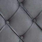 STRATA FURNITURE Wooden Queen Size Bed Upholstered Double Bed Cot Bed Furniture for Bedroom Living Room Home (Grey Finish)